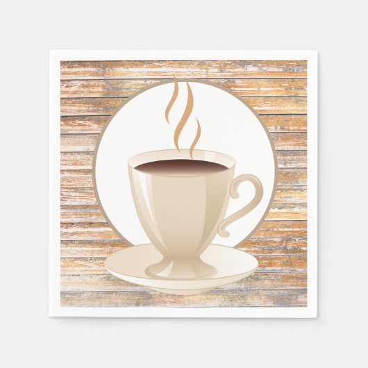 Schattige koffiebarpapier servet (Voorkant)