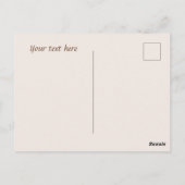 Schattige koffiebeer voeg tekst toe Dank je Briefkaart (Achterkant)