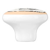 schattige koffiebonen in koffiebeker keramische knop (Zijkant)