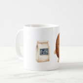 Schattige koffieboon koffiemok (Voorkant links)