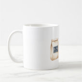 Schattige koffieboon koffiemok (Links)