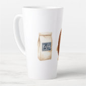 Schattige koffieboon latte mok (Linkerhoek)