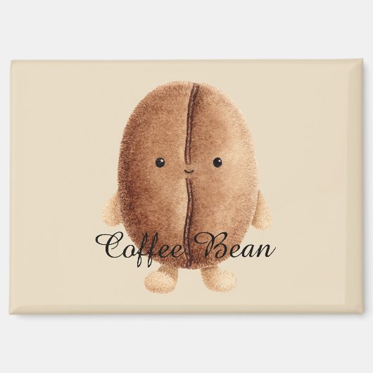 Schattige koffieboon magneet (Voorkant)