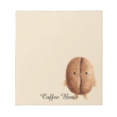 Schattige koffieboon notitieblok (Voorkant)