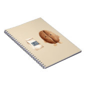 Schattige koffieboon notitieboek (Rechterzijde)
