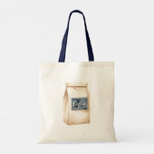 Schattige koffieboon tote bag (Achterkant)