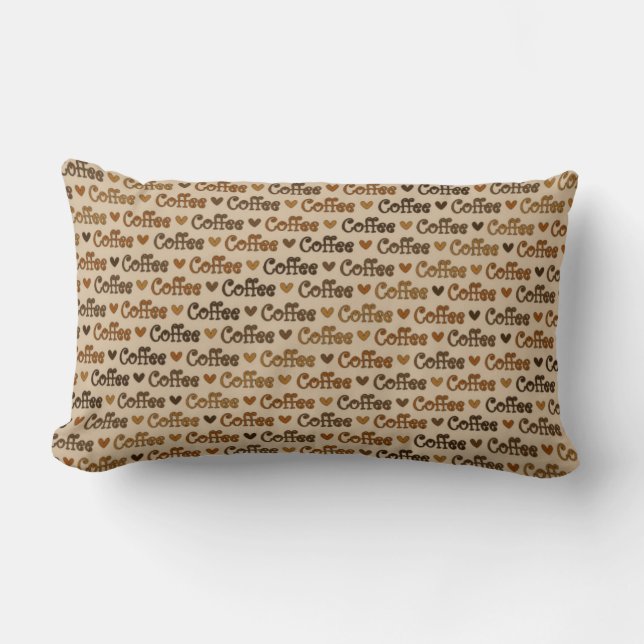 Schattige Koffiedecor Kussen (Voorkant)