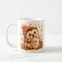 Schattige koffiegordeldier watercolor kunst