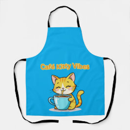 **Schattige koffiekat – Aardige kat die koffie dri Schort