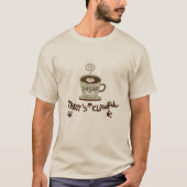 Schattige koffiekat t-shirt (Voorkant)
