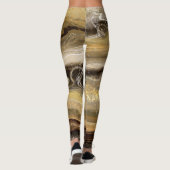 Schattige koffiemarmer leggings (Achterkant)