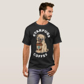 Schattige koffiepug t-shirt (Voorkant volledig)