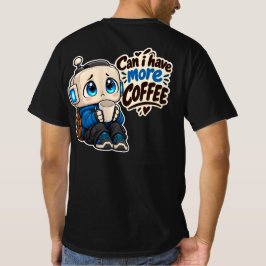 Schattige koffierobot grappige quote t-shirt