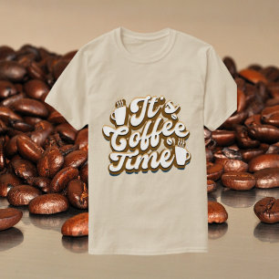 schattige koffietijd woordkunst unisex t-shirt