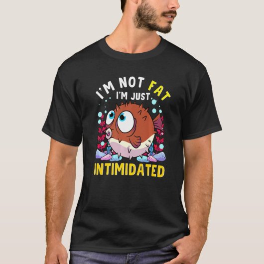 Schattige Kogelvis Grappig Aquarium Intimiderende T-shirt (Voorkant)