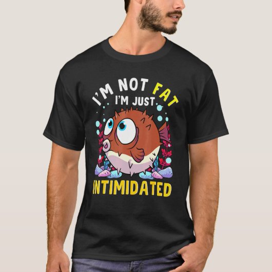 Schattige Kogelvis Grappig Aquarium Intimiderende T-shirt (Voorkant)
