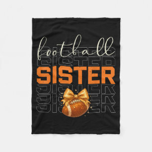 Schattige Kokette Boog Srt Fantasy Voetbal Zus Voe Fleece Deken