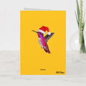 Schattige Kolibrie Kerst Vakantiekaart Kaart (Achterkant)