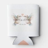 Schattige kolibries bruiloft paar blikjeskoeler (Achterkant)