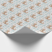 Schattige Komodo Dragon Baby Pastel Waterverf Patr Cadeaupapier (Hoek)