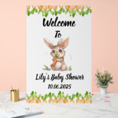Schattige konijn acryl baby shower teken acryl bord (Huwelijk)