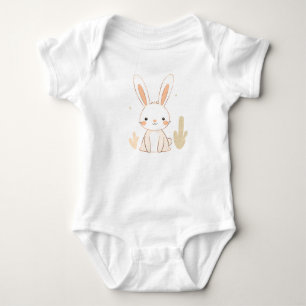 Schattige Konijn Baby Jersey Bodysuit