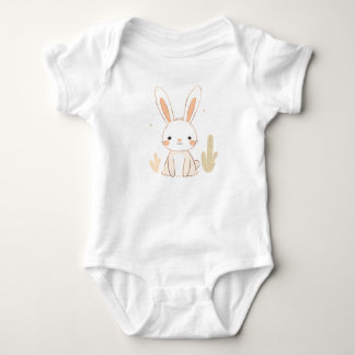 Schattige Konijn Baby Jersey Bodysuit