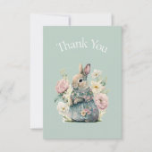 Schattige Konijn Baby Shower Bedankt (Voorkant)
