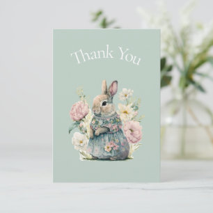 Schattige Konijn Baby Shower Bedankt