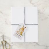 Schattige Konijn Baby Shower Bedankt Cadeaulabel (Met Touw)