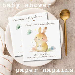 Schattige Konijn Baby Shower Servet