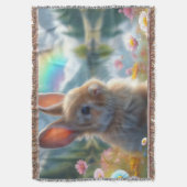 Schattige konijn bij een betoverd meer deken (Voorkant Verticaal)