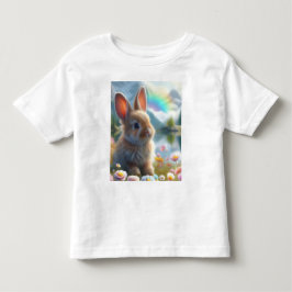 Schattige konijn bij een betoverd meer kinder shirts