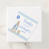 Schattige Konijn Blauw Verjaardagsfeest Bedankt Bedankjes Labels (In situ)