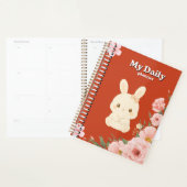 Schattige Konijn Bloemendagplanner | Roze Waterver Planner (Display)