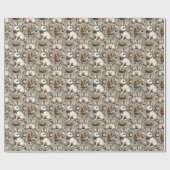 Schattige  Konijn Cadeaupapier (Vlak)