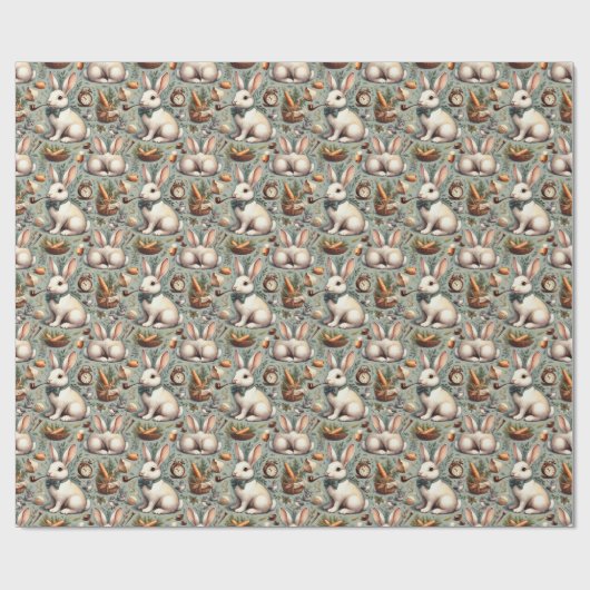 Schattige  Konijn Cadeaupapier (Vlak)