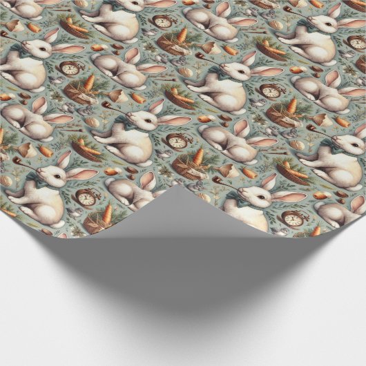 Schattige  Konijn Cadeaupapier (Hoek)