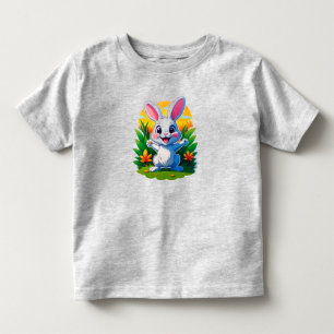 Schattige Konijn Cartoon Konijn Viert Feest in Zon Kinder Shirts
