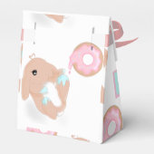 Schattige Konijn Cartoon Roze Meisjes Verjaardagsf Bedankdoosjes (Achterkant)