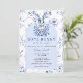 Schattige konijn Chinoiserie Baby shower Kaart (Staand voorkant)