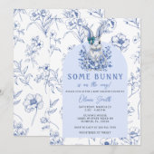 Schattige konijn Chinoiserie Baby shower Kaart (Voorkant / Achterkant)