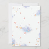 schattige konijn en de maan baby shower kaart (Achterkant)