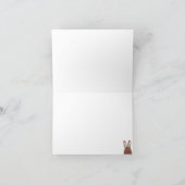 Schattige konijn en paaseieren vakantie dank u bedankkaart (Binnen)