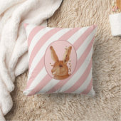 Schattige  konijn en strepen kussen (Deken)