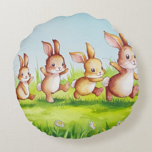 Schattige konijn familie kussen (Achterkant)