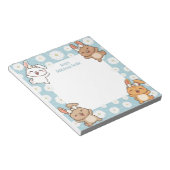 Schattige konijn gepersonaliseerde mitswa notitieb notitieblok (Schuin)