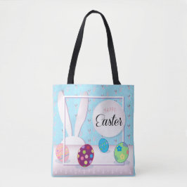 Schattige konijn Happy Easter Egg Hunt Party Sprin Tote Bag