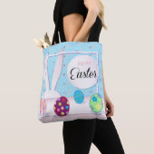 Schattige konijn Happy Easter Egg Hunt Party Sprin Tote Bag (Dichtbij)