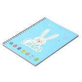 Schattige konijn Happy Easter Eggs Hunt Party Spri Notitieboek (Linkerzijde)